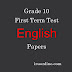 Grade-10-First term test-English Question Papers and Answer Sheets