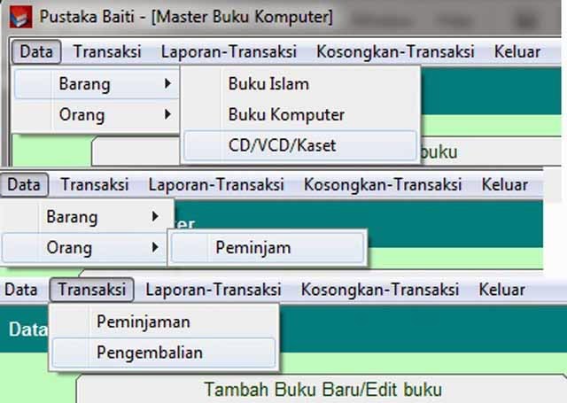 data barang buku islam buku komputer dvd cd kaset data