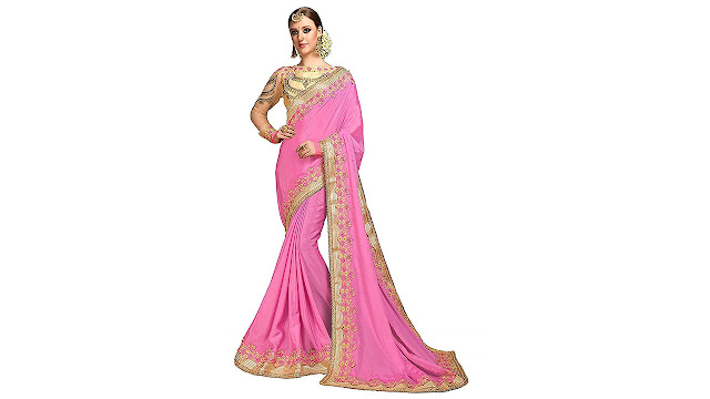 Vibhooti Sales Women's Ethnic Wedding And Party Wear Heavy Handwork Designer Sari Heavy Work Sarees