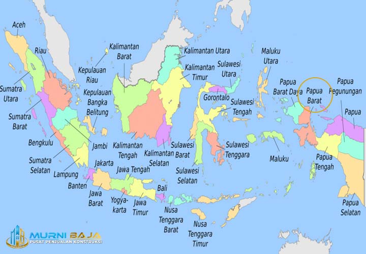 Jangkauan Pengiriman Atap Spandek Pasir di Papua Barat