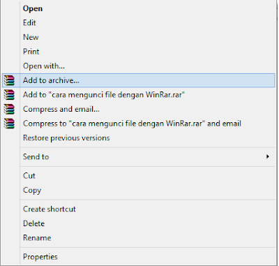 Cara Mengunci File Dengan Winrar