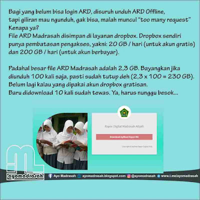  di sarankan untuk menggunakan ARD Madrasah versi offline Download ARD Madrasah Versi Offline [Link Alternatif]