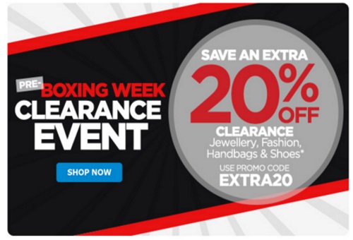 The Shopping Channel Pre-Boxing Week Clearance Event 20% Off Promo Code