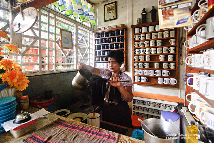 Preparing Coffee at Madge Café in Iloilo City