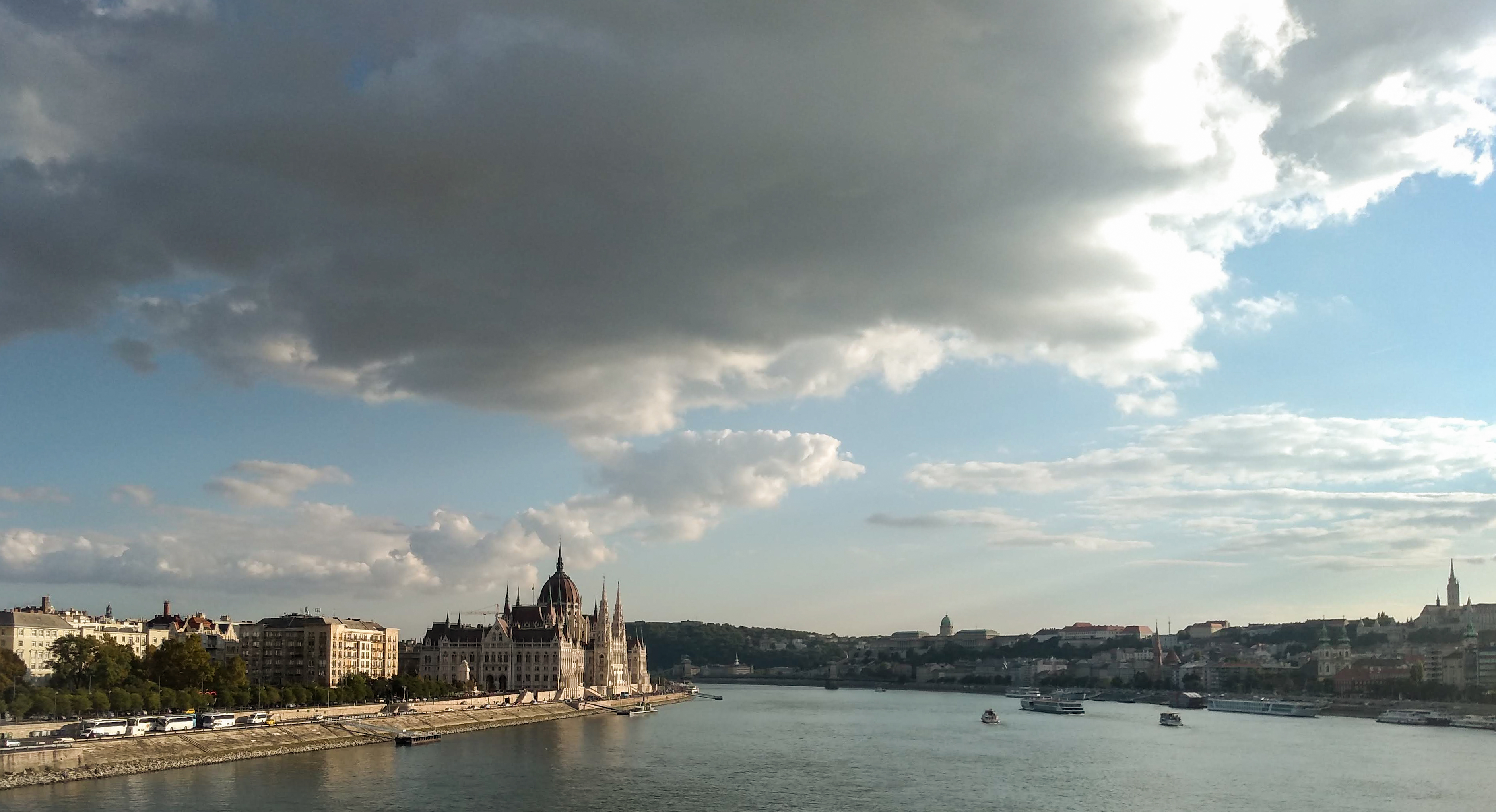 The mighty Danube in Budapest, Hungary