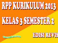 Download RPP Kelas 3 SD Kurikulum 2013 Revisi Terbaru Semester 2 Lengkap