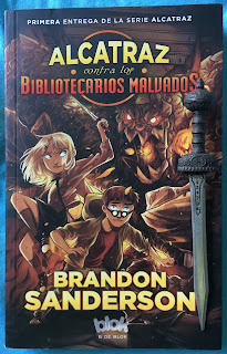 Portada del libro Alcatraz contra los bibliotecarios malvados, de Brandon Sanderson