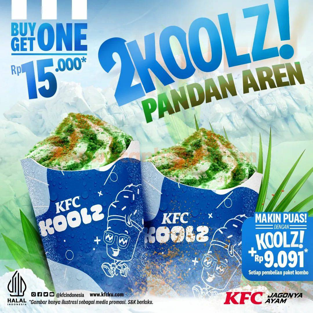Promo KFC KOOLZ - Beli 1 Gratis 1 Cuma Rp. 15.000