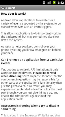 Autostarts android app