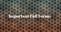 Important Full Form In India