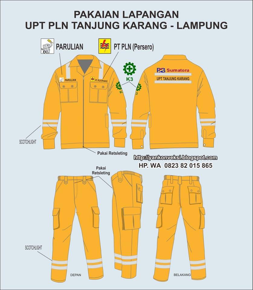 WEARPACK BAJU LAPANGAN Pesanan PT PLN UPT TANJUNG KARANG