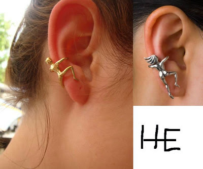 climbing human ear cuffs