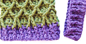 how to crochet, crochet patterns, waffle stitch, honeycomb, lattice, mittens, scarf,