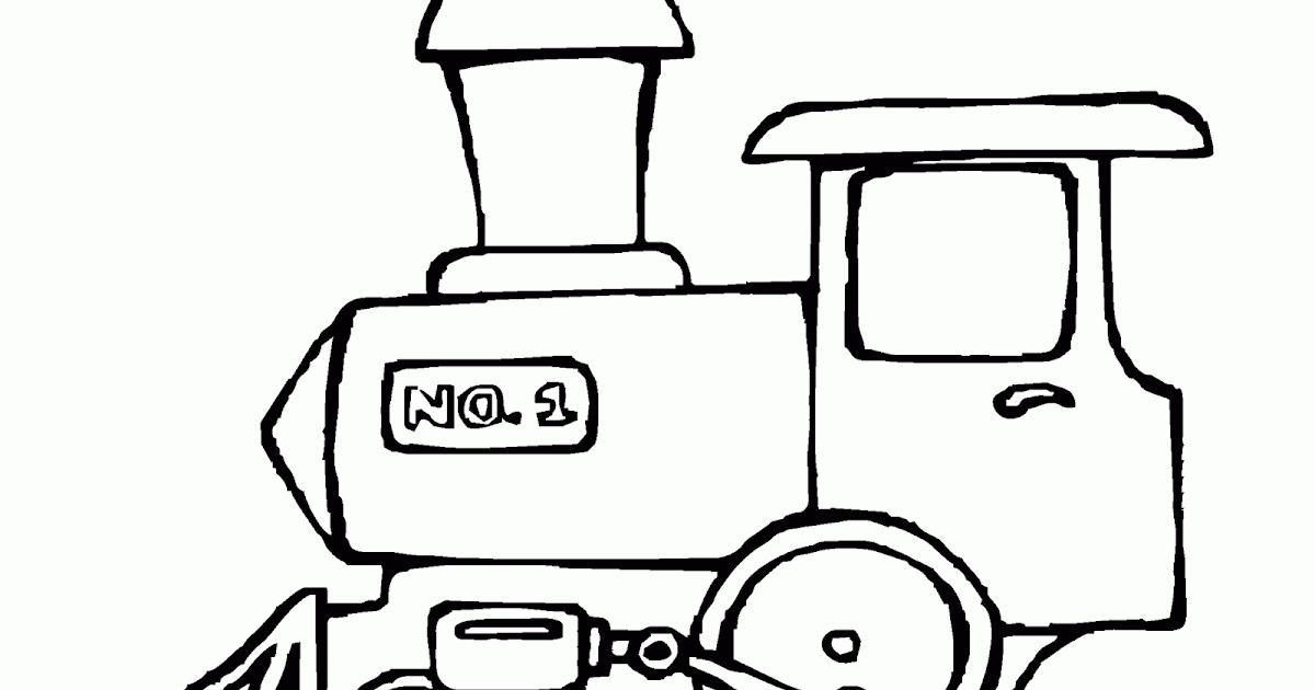 Mewarnai Gambar Lokomotif Kereta Api - Contoh Anak PAUD