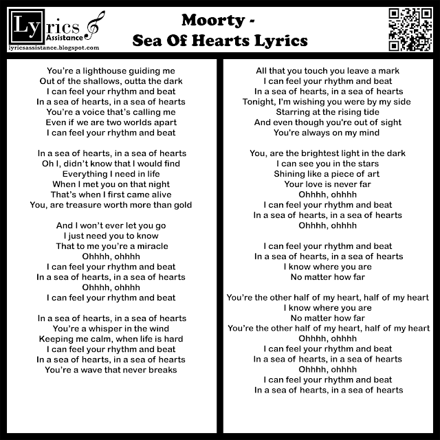 Moorty - Sea Of Hearts Lyrics | lyricsassistance.blogspot.com