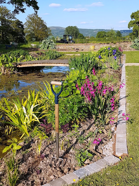 View of sunken garden at Adhisthana