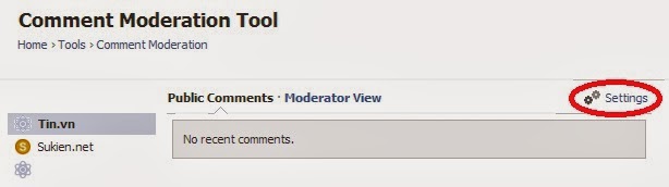 Cài đặt Mod quản lý facebook comment