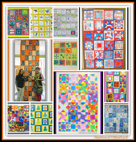 photo of: Quilts Created for Author-Illustrator School Visit with Debbie Clement