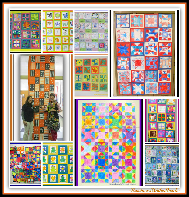 photo of: Quilts Created for Author-Illustrator School Visit with Debbie Clement