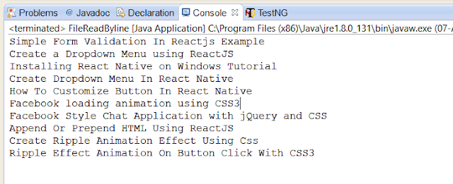 Java Program to Read a Text File Line by Line