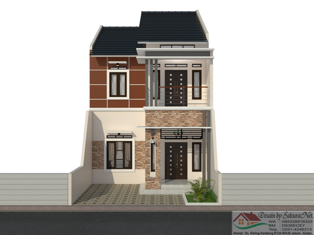Desain 3D Rumah By SakuraNet Desain Rumah Minimalis L2 7x11
