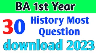 BA 1st Year History paper-1 Question paper