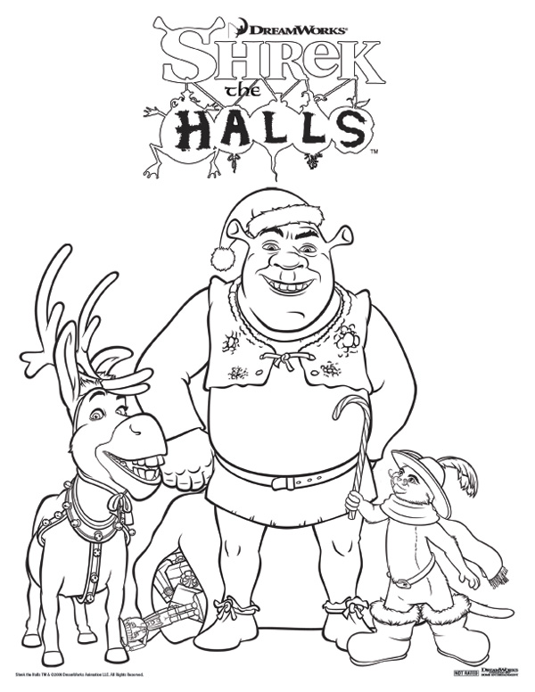Shrek Family Coloring Pages To Printable | Cartoon Coloring Pages