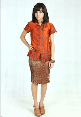 kebaya brokat lengan pendek