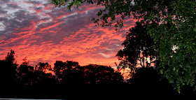 Eclectic Red Barn: Evening sunset