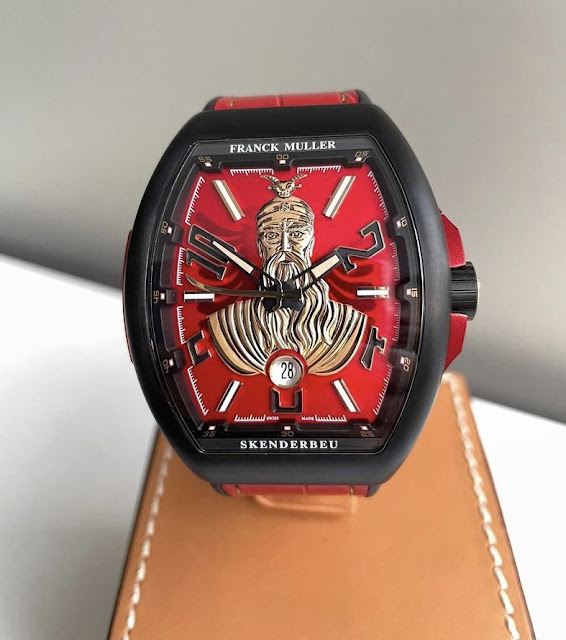 Watch with Skanderbeg portrait in the field made by Franck Muller