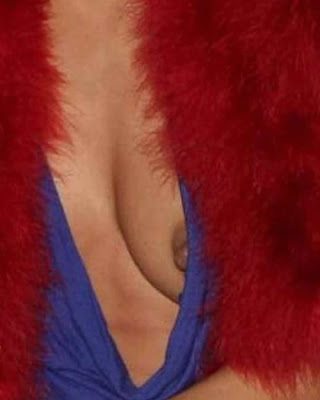 emma de caunes exposing her big tits and nipple slip image