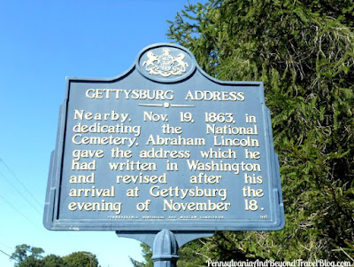 Gettysburg Address Historical Marker in Gettysburg Pennsylvania