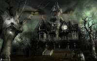 Gothic Halloween House Wallpaper