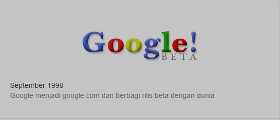September 1998 Google menjadi google.com dan berbagi rilis beta dengan dunia
