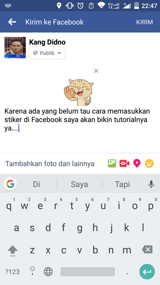 Paling Baru Cara Memunculkan Stiker  Bendera Di Facebook 