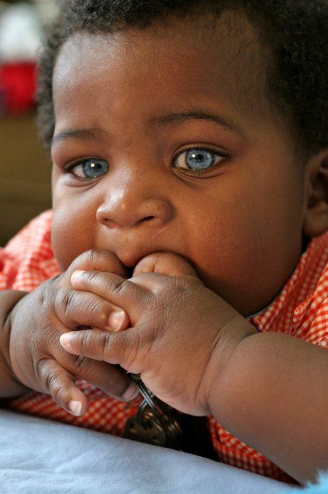LAREN GALLOWAY: Black Baby With Blue Eyes