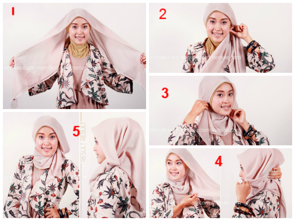 29 Gambar Terupdate Tutorial Jilbab Paris Cepat Paling Lengkap