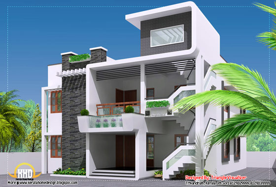 Modern contemporary home - 2364 Sq. Ft.(220 Sq. M.) (263 Square Yards) - March 2012