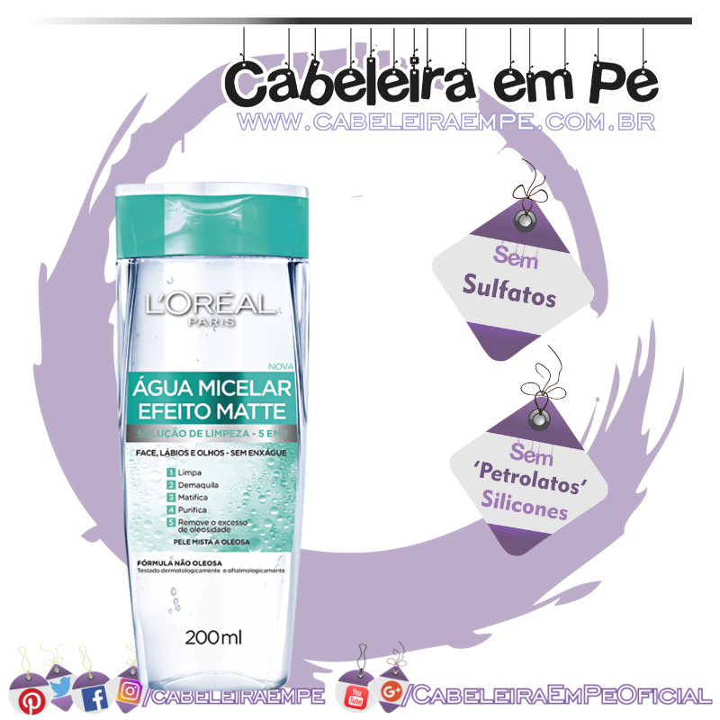 Água Micelar Efeito Matte - L'Oréal