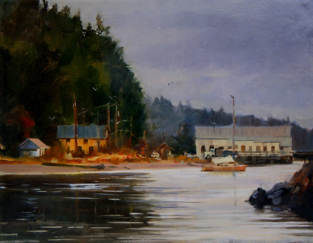 in plein air: "The Ajax Cafe" Port Hadlock, Washington 