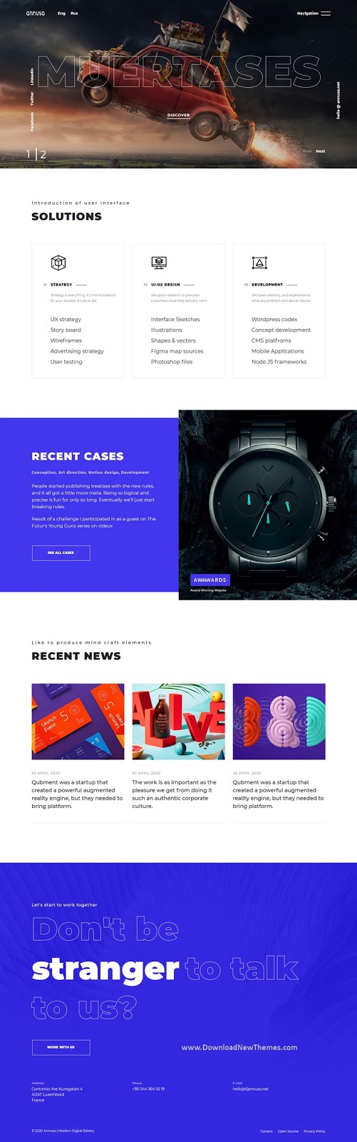 Annusa - Modern Digital Bakery Joomla Template