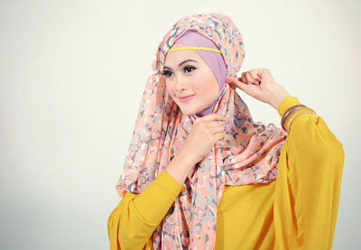 hijab pashmina chiffon bunga