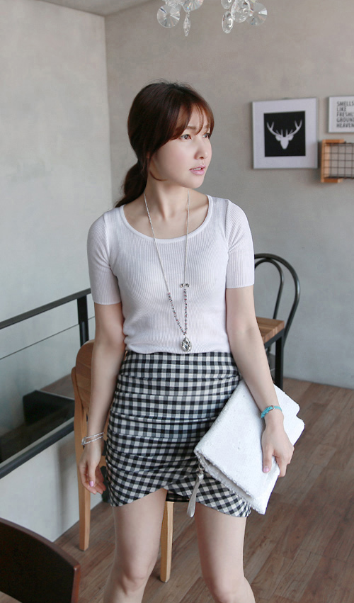 Slim Fit Ribbon Back Top