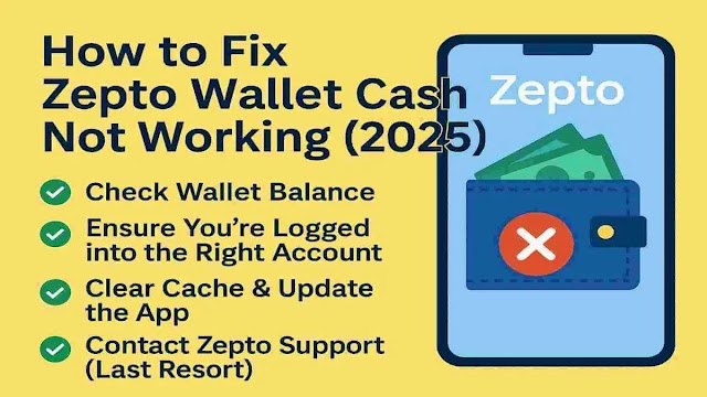 How to Fix Zepto Wallet Cash Not Working Problem (2025):