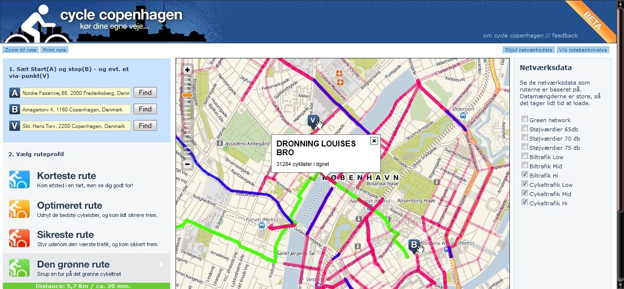 copenhagen city bike map Bicycle Urbanism By Design Bike Route Planner Copenhagen Style copenhagen city bike map
