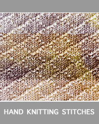 Diamond Brocade Knit Purl Pattern