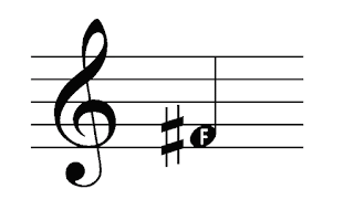 F# on music staff