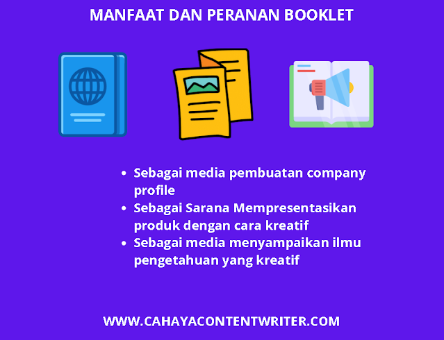 Manfaat dan peranan booklet