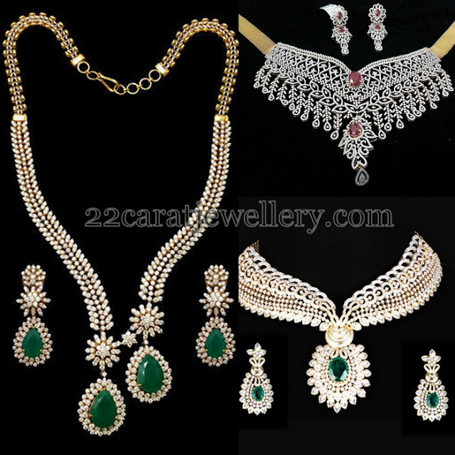 Incredible Diamond Sets in Emeralds