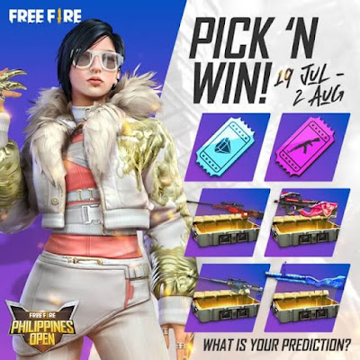 Free Fire Philippines Open - Pick 'N Win event